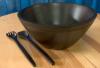 Wood Salad Bowl and Utensils